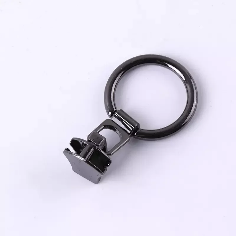 Wholesale Custom Price Design Auto Lock Zipper Zip Pull Detachable Spring Head Ring Hanging Plating For Jeans