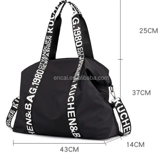 Encai Foldable Travel Bag Large Capacity Duffel Bag Cheap Excursion PINK Shoulder Bag