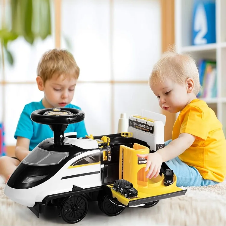 Children 2 IN 1 Function high speed train adventure deformation car electric ride on car for kids