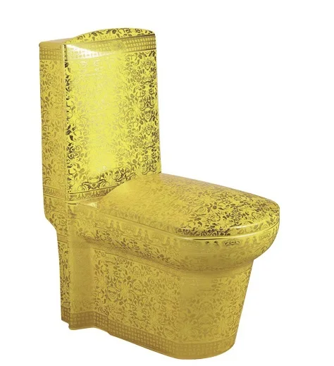 New sanitary ware gold toilet ceramic washdown one piece gold toilet wc