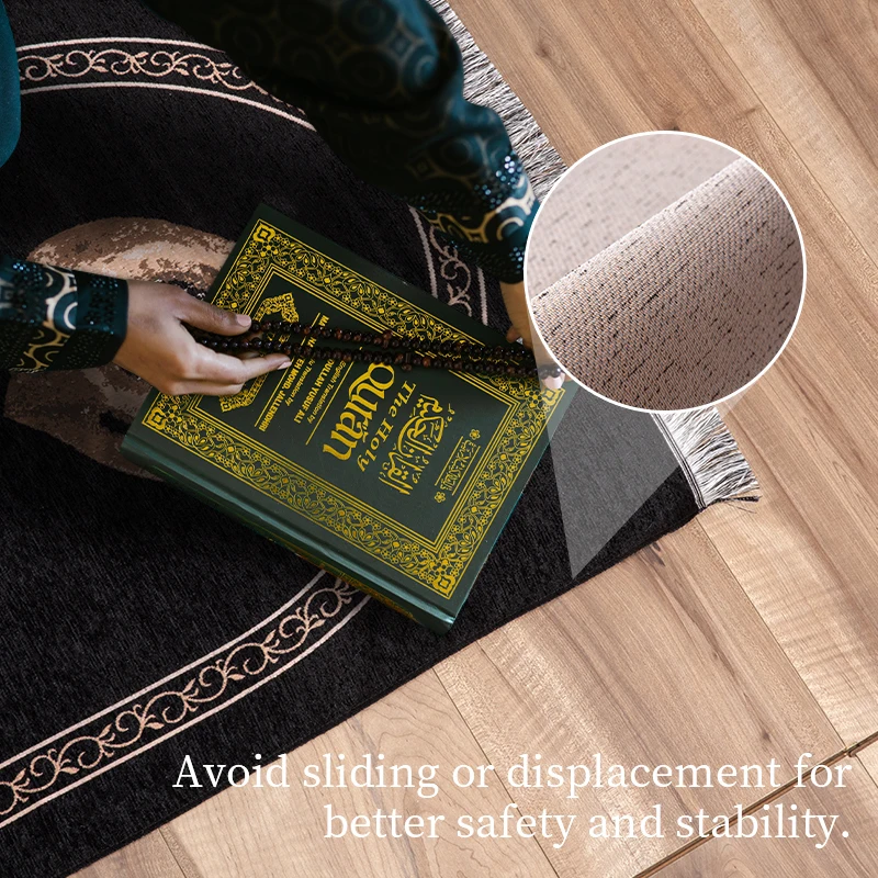Washable personalised Chenille Islam Muslim Halal Prayer rug Turkey Anti Slip Portable Namaz Sala Sajjadah Muslim Praying mat