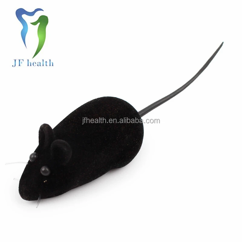 Wholesale cat toy vinyl flocking voice mouse 5.8CM realistic simulation fur mouse