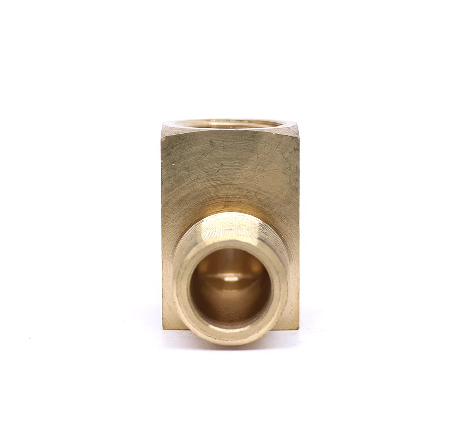 Brass fitting All copper transition joint tee middle male thread fuel quick connector gas pipe fitting