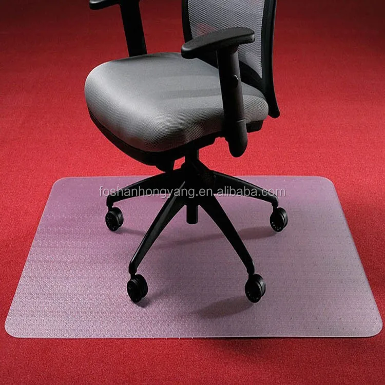 Custom Transparent Studded Computer Chair Floor Mat Waterproof For Bedroom