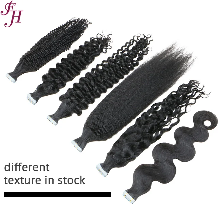 FH Drop Shipping Tape Ins Extensions Raw Vietnam Human Hair Water Wave Raw Virgin Tape In Hair Extensions