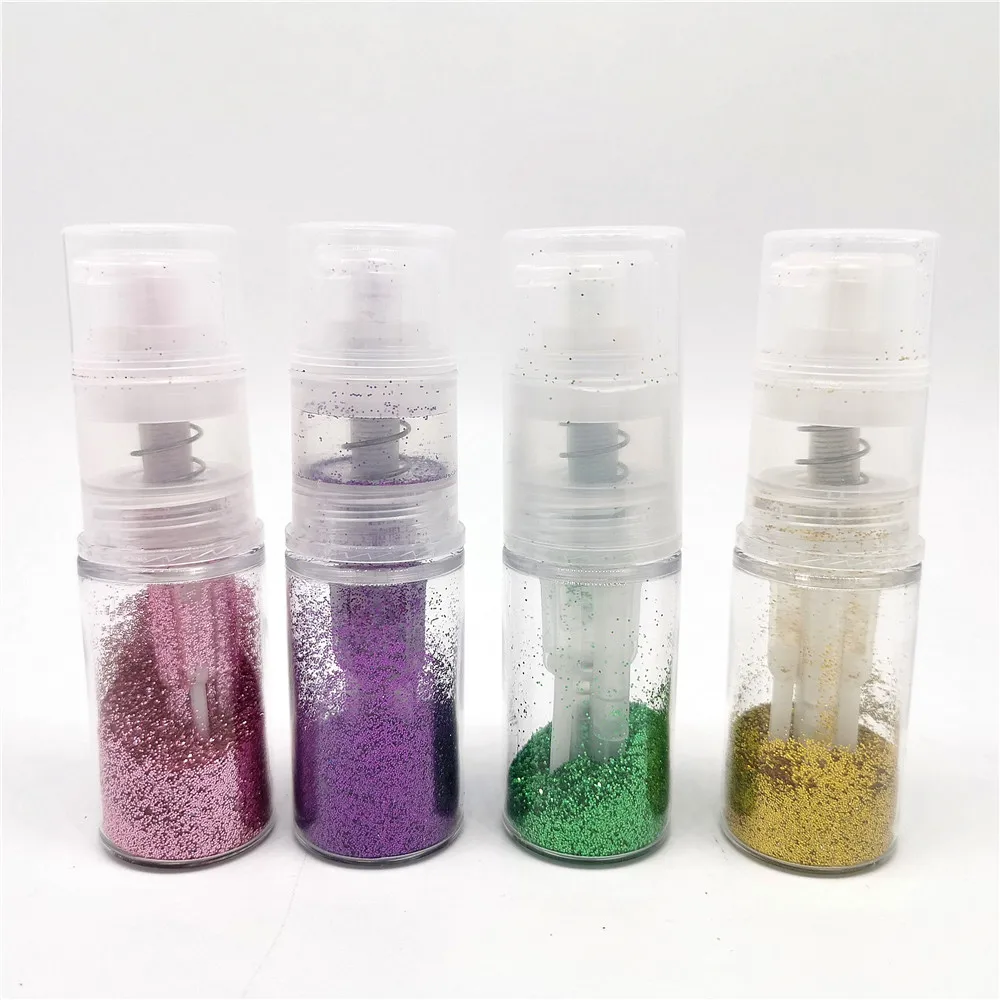 
Empty PET Plastic cosmetic plastic fine mist 14ml glitter powder spray bottle atomizer 