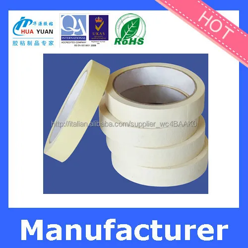 Factory Cheap Price Strong Crepe Paper Masking Tape Waterproof Rubber Glue Crepe Masking Tape Automotive Painting Hot Melt