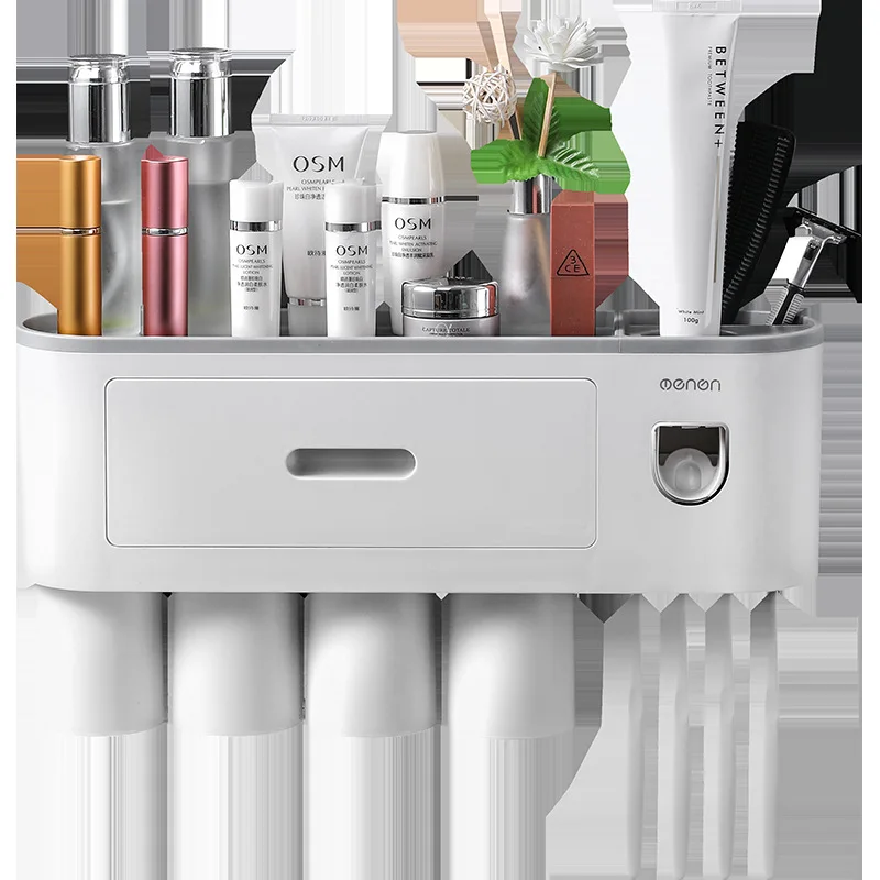 2021 Factory Price Bathroom Sets Toothpaste Dispenser And Toothbrush Holder