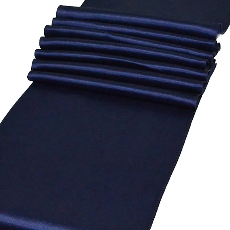 Luxury Decorative Wedding Party Banquet Satin Polyester Gold Table Runner For Wedding Decoration