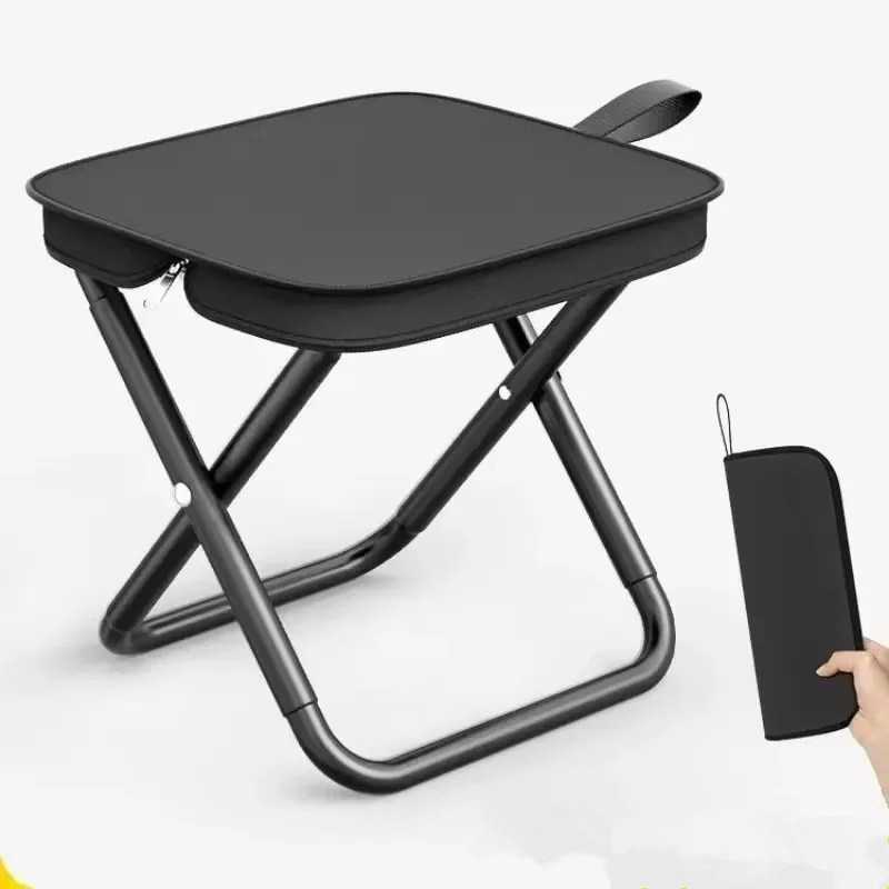 Outdoor Chair Camping Portable Folding Aluminum Foldable Fishing Chair Stool Seat Hiking Tools Picnic Camping Stool MIni Storage