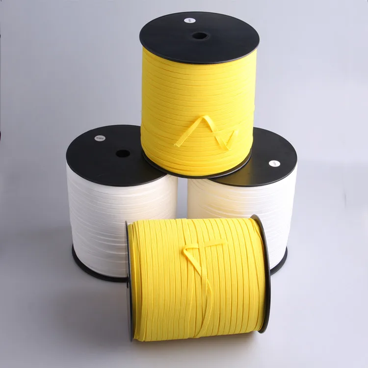  Wedtex Amazon популярный белый плоский эластичный шнур 1/4 дюймов 1/8 100 ярдов плетеный для