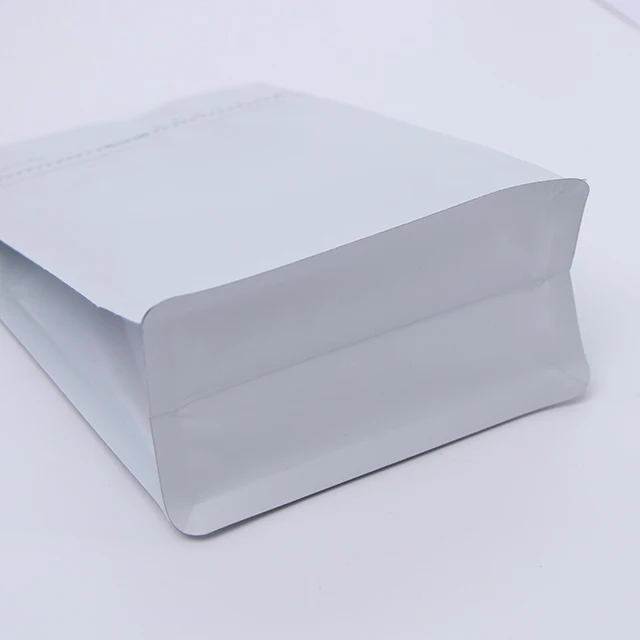 Self-sealing recyclable custom kraft paper craft bag of various colors 1KG 2kg empty flat bottom coffee bean packing zipper with