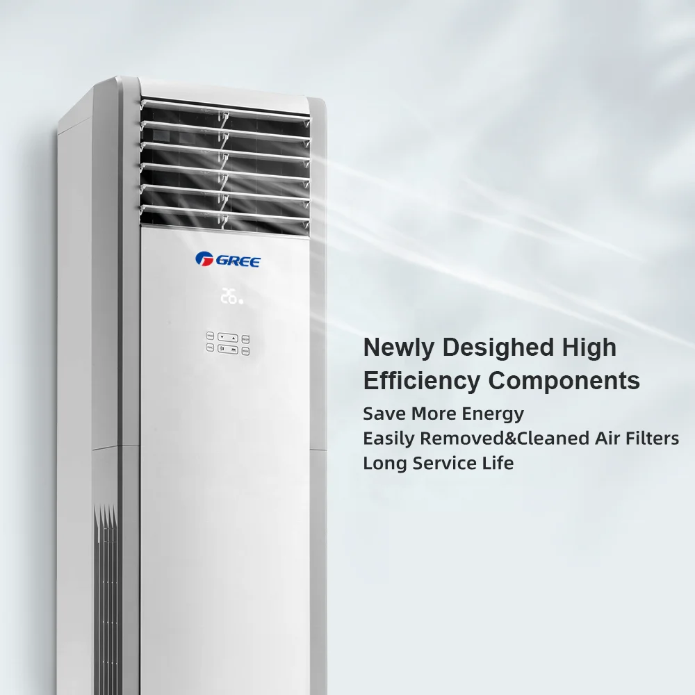 Gree Floor Standing Air Conditioners Cooling and Heating 24000Btu 36000Btu 48000Btu Floor Air Conditioner DC Inverter R410a R32