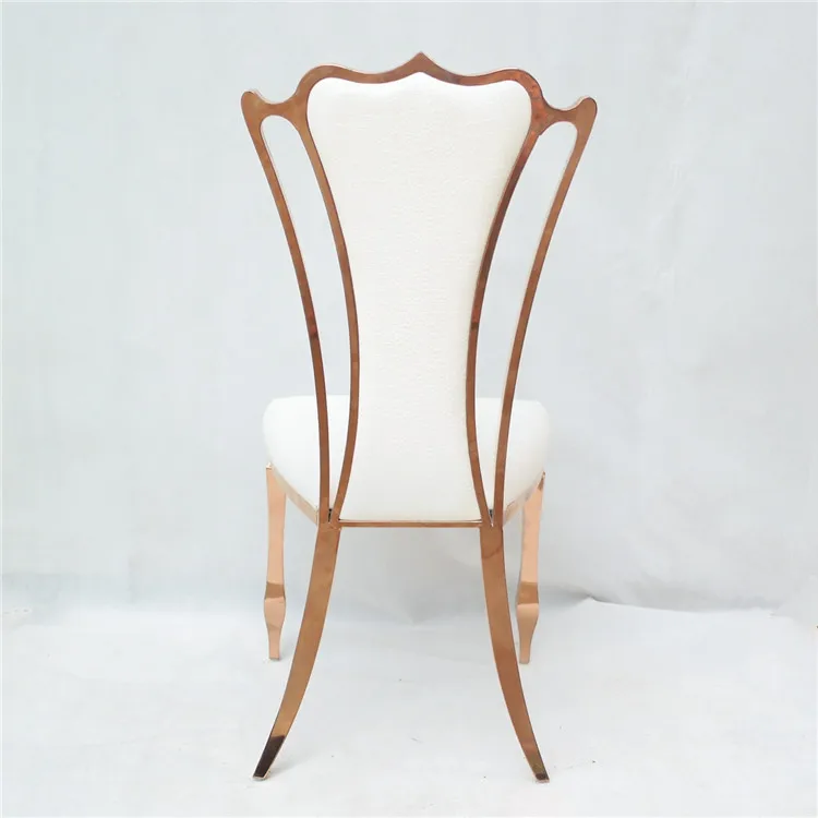 High Quality Stainless steel Furniture Luxury Fashion Design Wedding Dining Banquet Chair