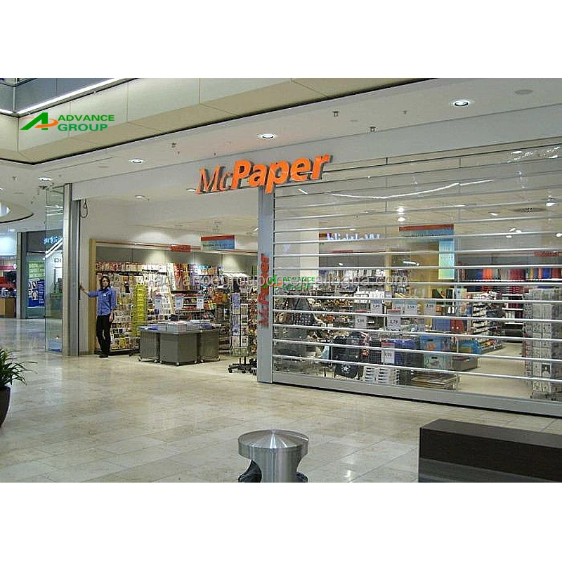 Polycarbonate door/bulletproof rolling shutter door/Automatic Polycarbonate Transparent Roller Shutter Interior Shop Door