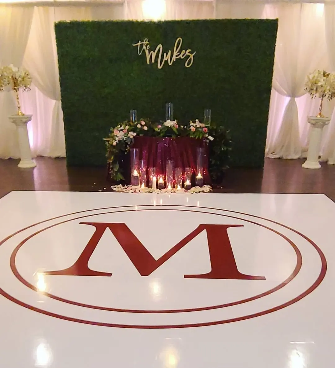 High Quality Glossy/Matt White PVC Self Adhesive Vinyl For Dance Floor Wedding Decoration Dance Flooring Rolls