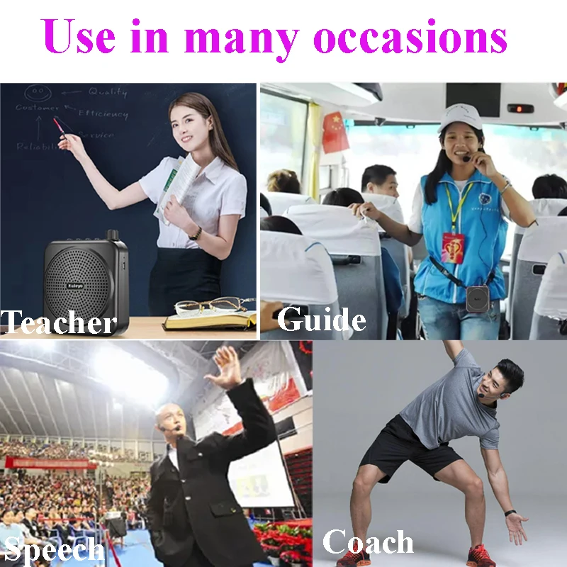 Wired-Microphone Headset Mini Voice Amplifier Speakers for Teacher Portable Voice Amplifier Loud Speaker Amplifier for Teachers