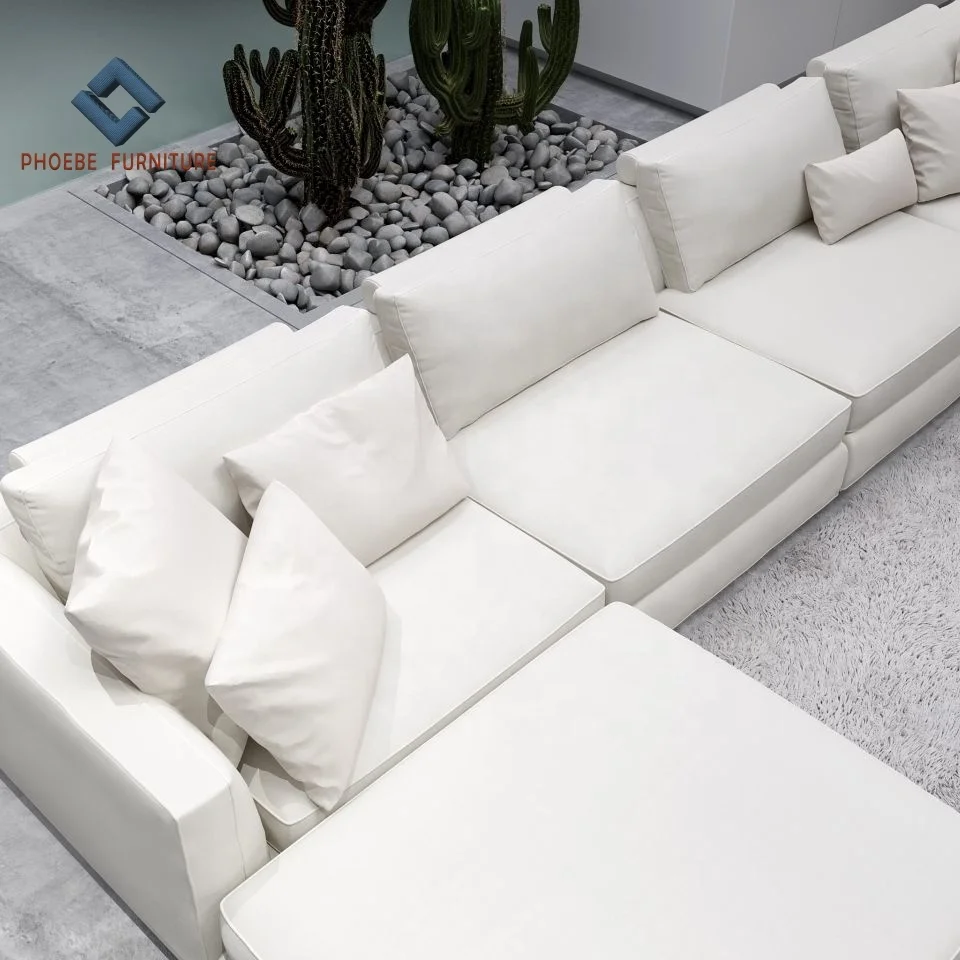 Contemporary style minimalist design modular corner sectional sofa living room furniture