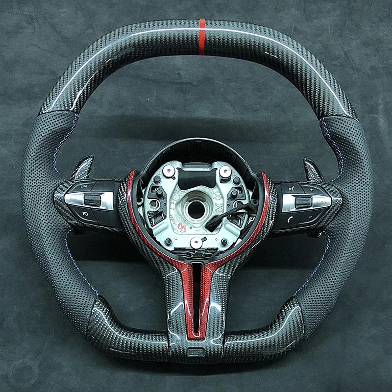  Рулевое колесо из углеродного волокна для BMW M Sport F30 F31 F34 F10 F11 F07 F45 F46 F22 F23 M235i M240i управление рулевым колесом