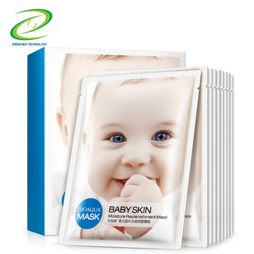 Wholesale Skin Care Soft Moisturizing Baby Facial Mask Beauty Collagen Aloe Vera Cosmetic Facial Masks Bioaqua Sheet Mask