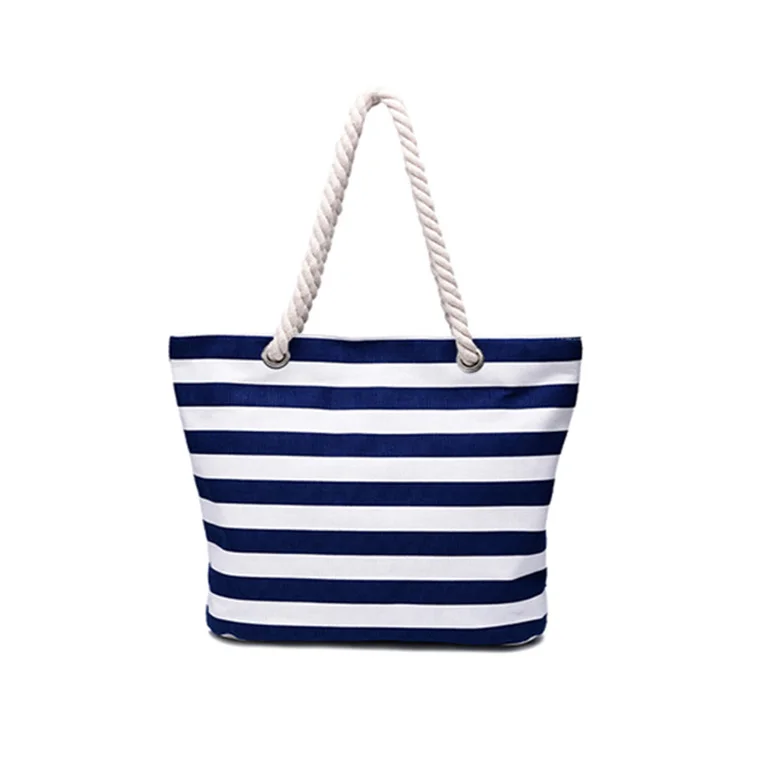 New Arrival Ladies Large Canvas Beach Bag With Personalised Strap Big Tote Shoulder Shopping Handbags 2021 For Women Wholesale