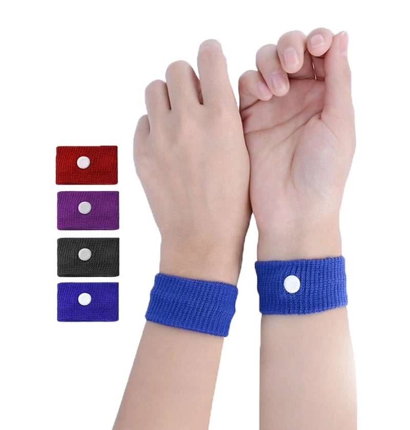 Reusable Motion Sea Sick Flying Travel Wrist Bands Anti Nausea Anti Sickness Relief Bracelet
