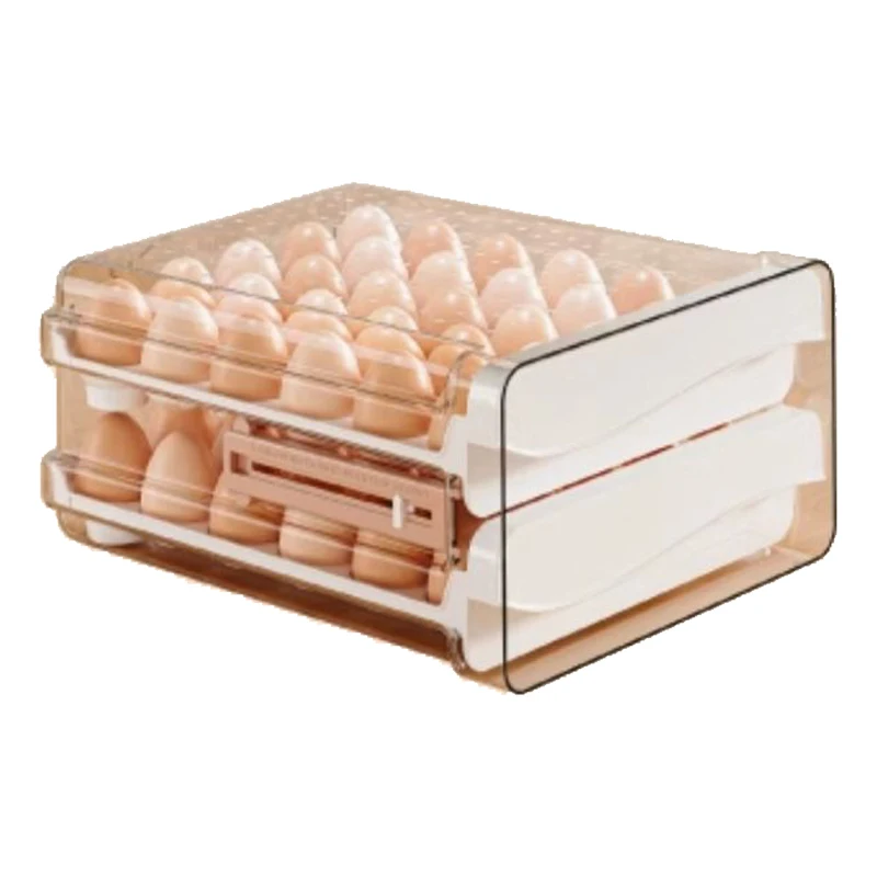 Customizable Logo Plastic Egg Box Transparent Egg Organizer Storage Container Modern Egg Tray Holders Bins for Fridge Use