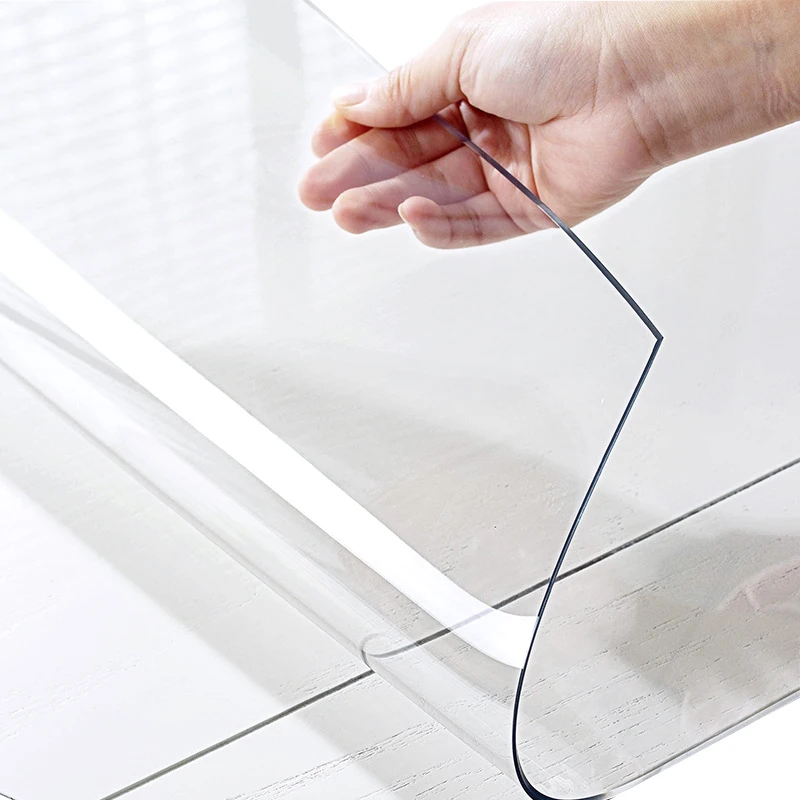 Clear PVC Soft Glass Transparent Plastic Waterproof  Tablecloth Roll