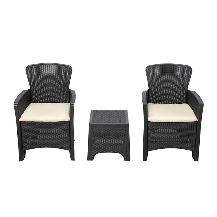 Modern Durable Design 55*54.5*85.5cm Outdoor Garden Rattan  Injection Sofa Set Wicker Sofa Furniture