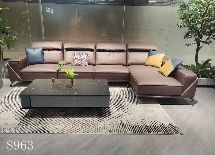 CBMmartHot Popular Living Room Sofa Cloud Series Cushion Feather Filling White Linen/Velvet Sectional Sofa