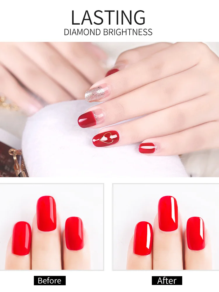 Supply Top Art Painting Transparent Top Coat Gel Polish Uv No-Wipe Long Lasting Base Coat For Nails