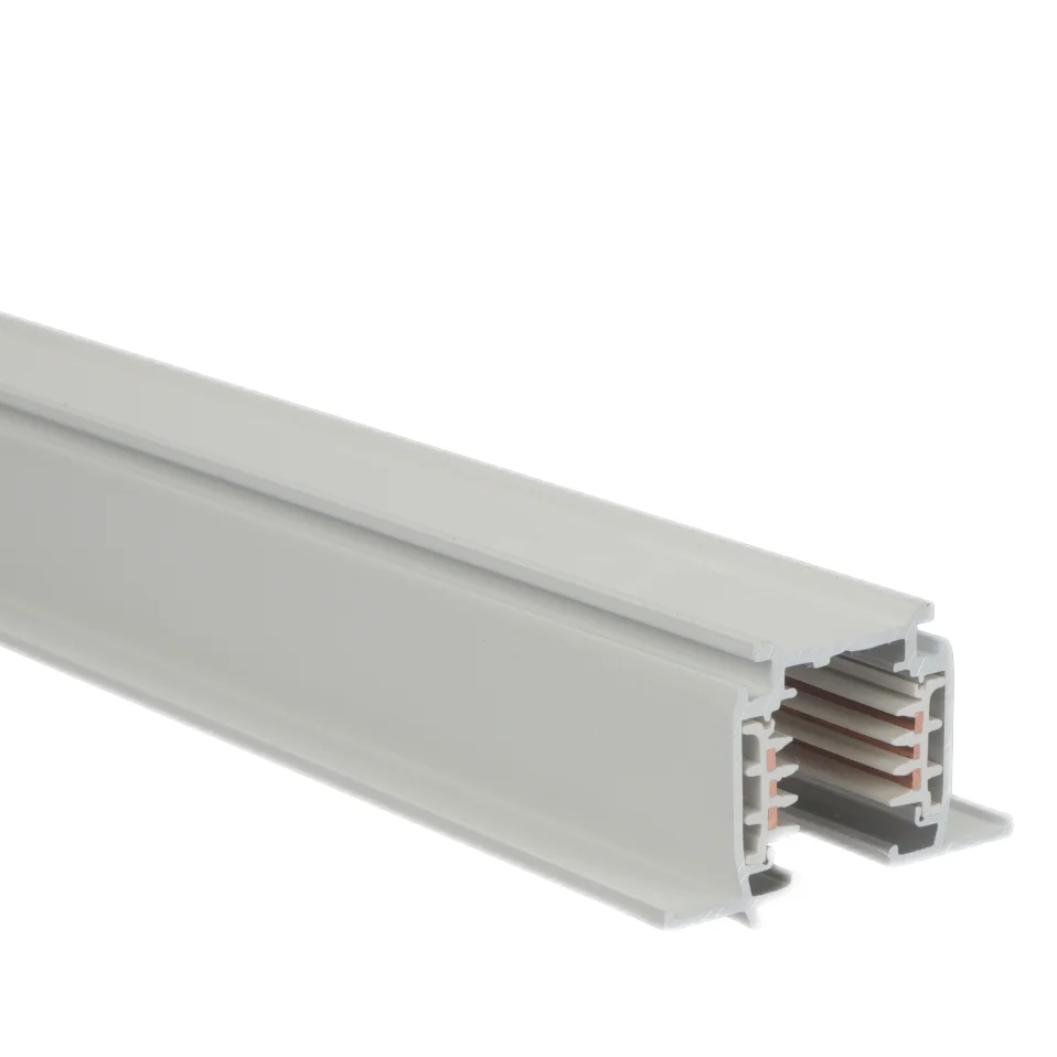 High quality unique lighting rail 6wires 3circuits DALI 2M white recessed track for commercial lighting