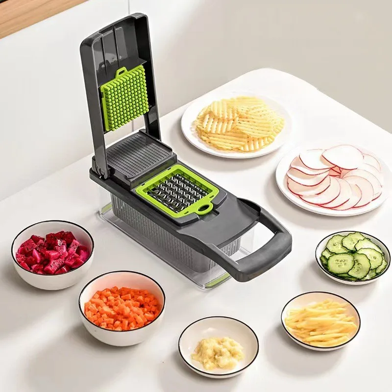 Multi-Function Plastic Vegetable Chopper Dicer Slicer Potato Shredder Kitchen Household Grater