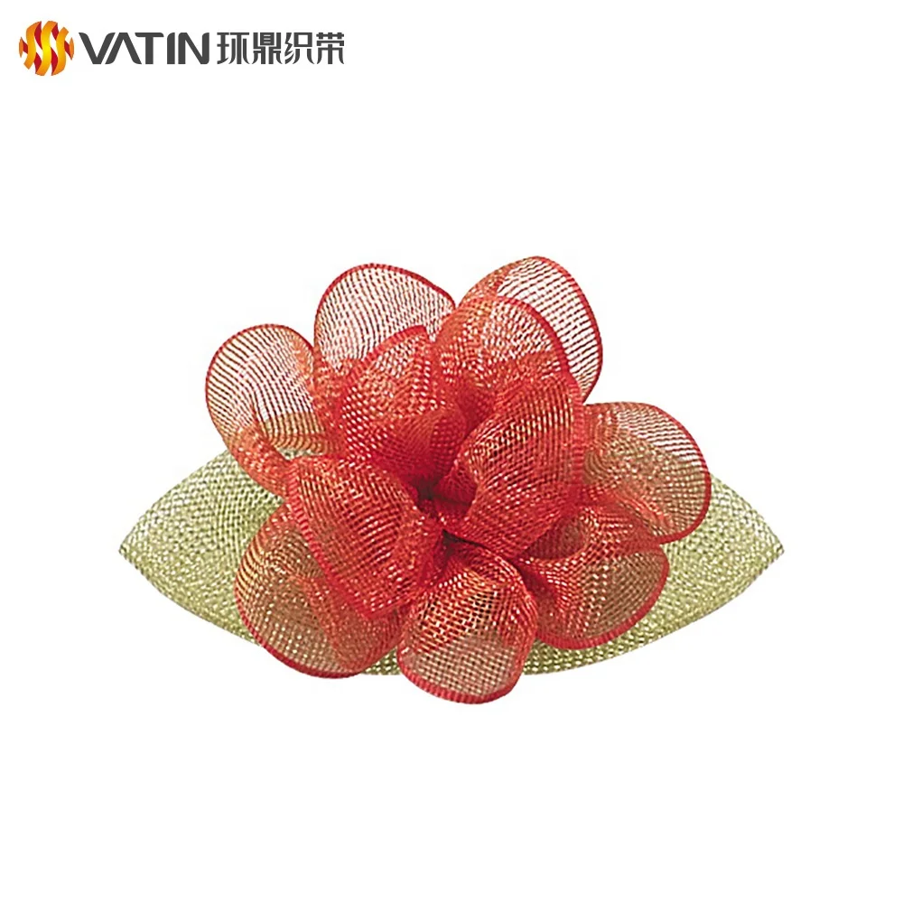 Wholesale Custom Fancy Colorful Sheer Organza Artificial Flower For Wedding Car Decoration