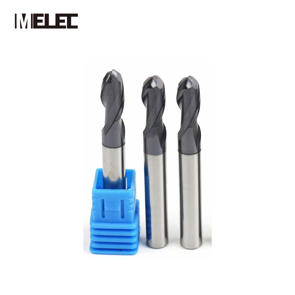 MELEC customized design tungsten hss 20R10*40*D20*100mm OEM 4 flutes blades safety cnc tools ball nose end mill cutter drill bit