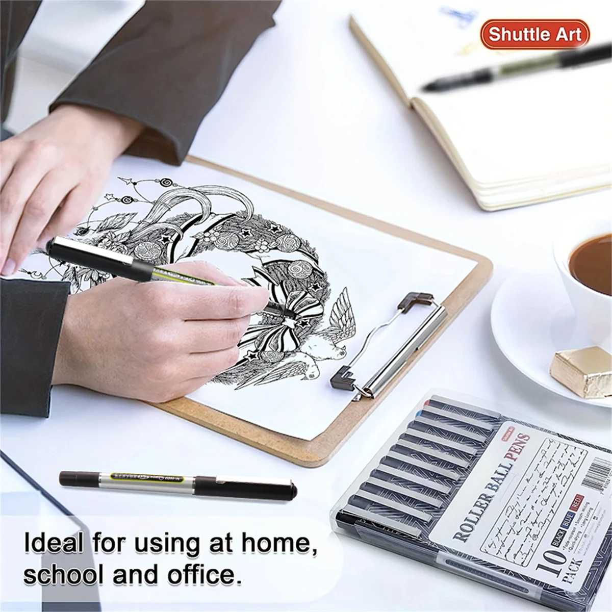 WQN Wholesale 0.5mm Gel Pens Straight Liquid Quick Drying Roller Pen in Office Signature Black Blue Red Ballpoint Pen Styles