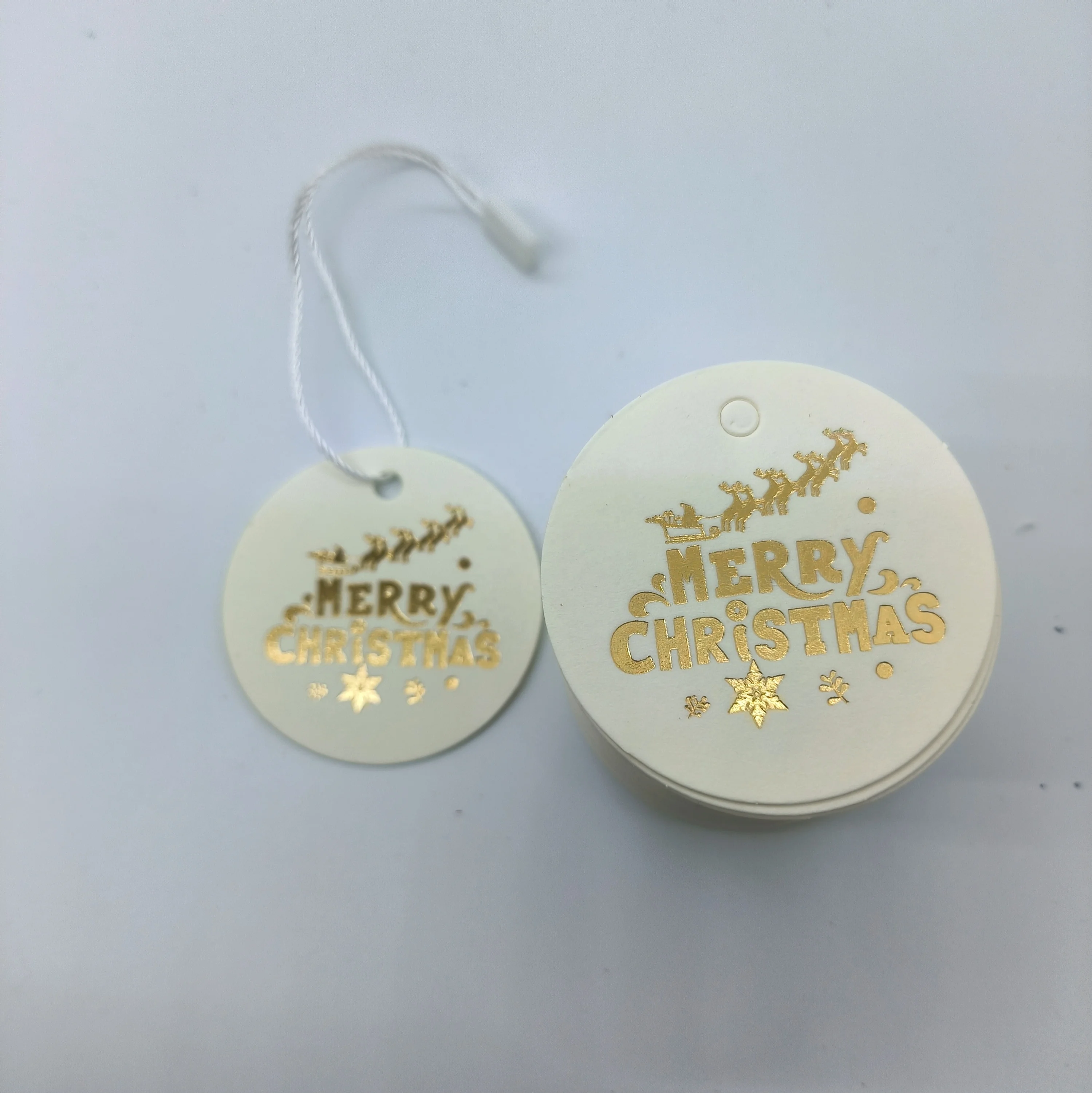 Custom Red and White Hanging Tags Christmas Gift Tags  for DIY Holiday Present Wrap and Price Label