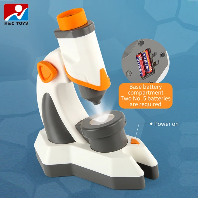 Biological microscope for children educational science magnifying glass toy 1200X kids microscope