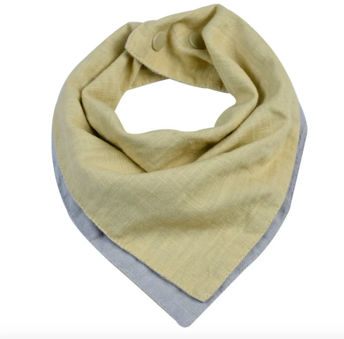 
Luxuriously Soft 100% Organic Cotton Muslin Multi-use Reversible Dribble Bib 