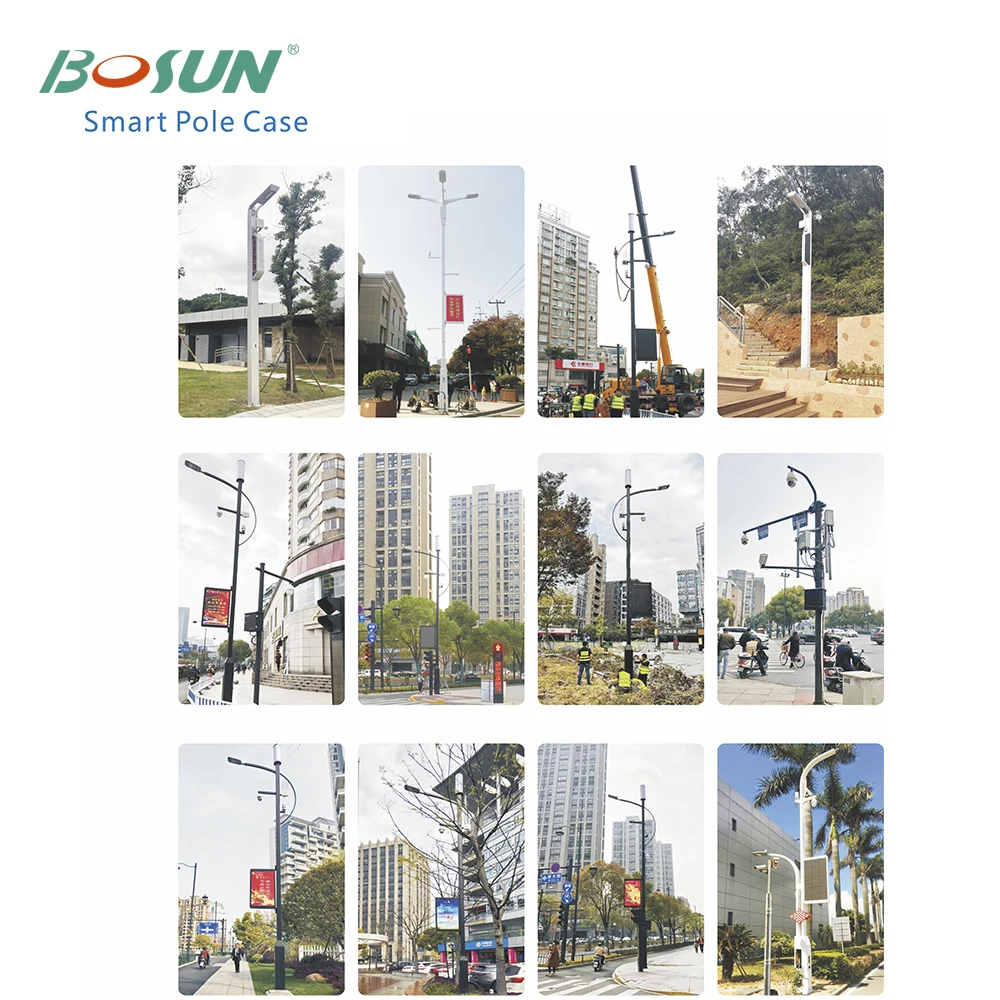 High Lumen Design Outdoor City Ac Ip65 Led Street Light Led Advertisement Smart Pole