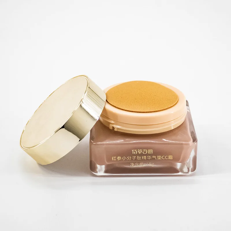 OEM Private Label Liquid Cushion BB Cream Hydrating Makeup Base Ginseng CC Cream Oil-control Foundation Perfect Cover Red Adults