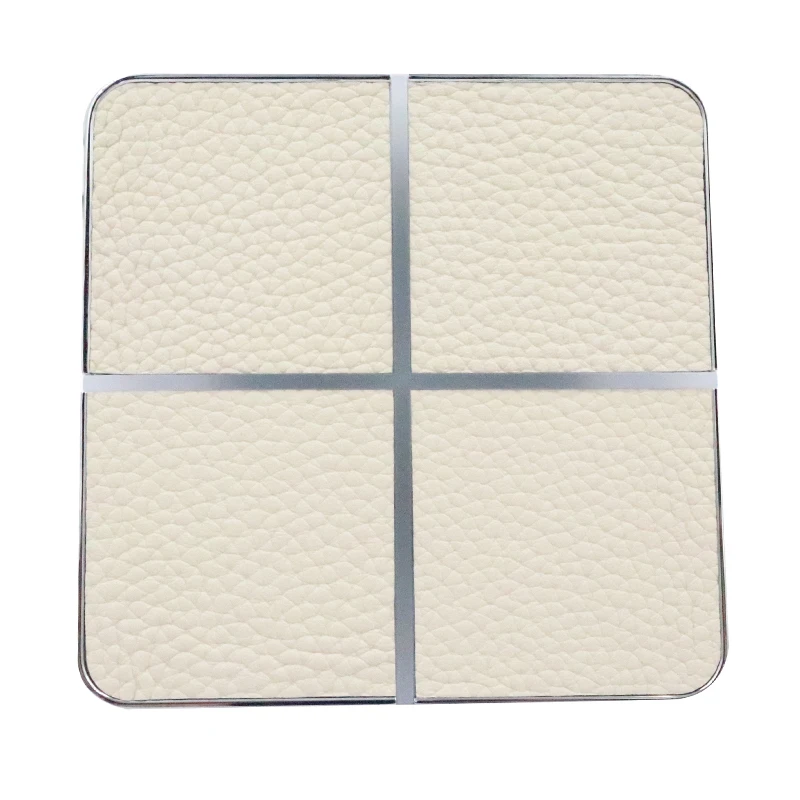 Zigbee Smart Home/Hotel/Office 86MM Type UK Standard Wireless 4gang Smart Switch Grey Color Aluminum Alloy Switch