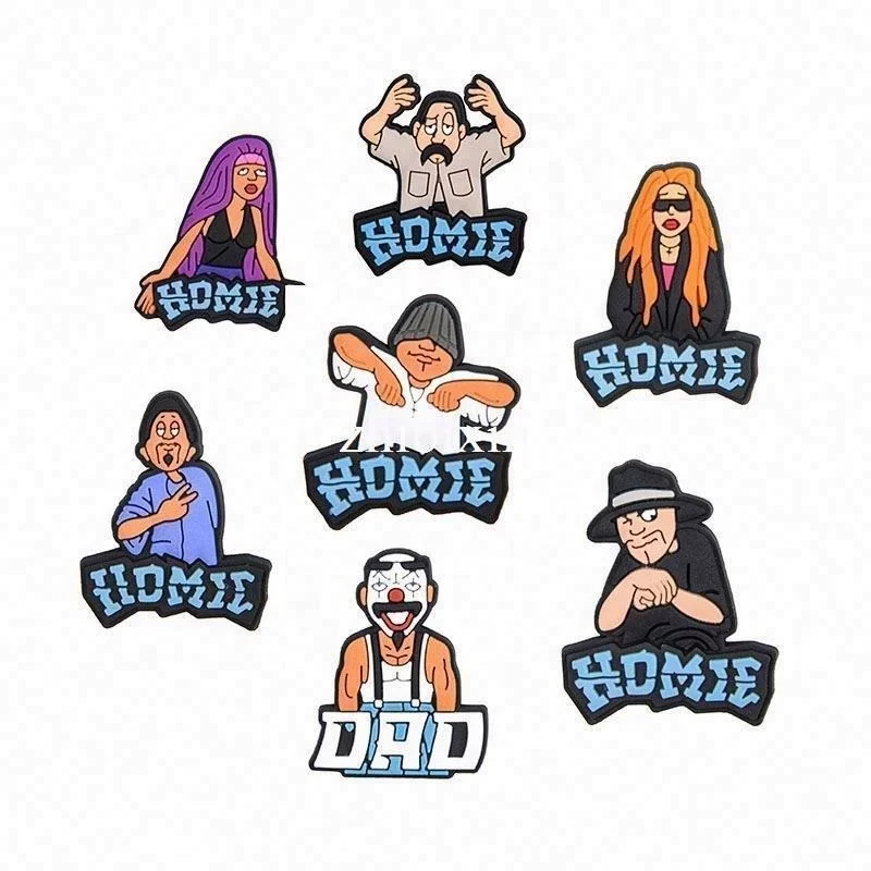 Hot Selling Soft PVC Material Hole Shoes Charm Kids Gift Fashion Shoe Accessories cartoon charms designer