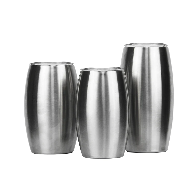 USA Warehouse Stocked 15oz 20oz 25oz Footy Tumbler Cups 304 Stainless Steel Football Shape Coffee Tumbler with Lids and Straws