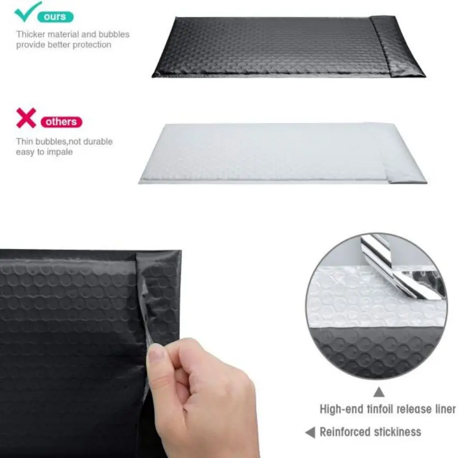 Custom recycled biodegradable mailing bags colored poly bubble mailer kraft cardboard padded envelope express shipping mailer