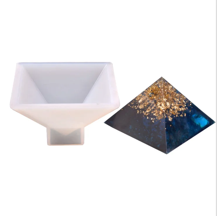 New 3d pyramid tower diy jewelry Decoration epoxy polymer clay silicone mold resin mold silicone