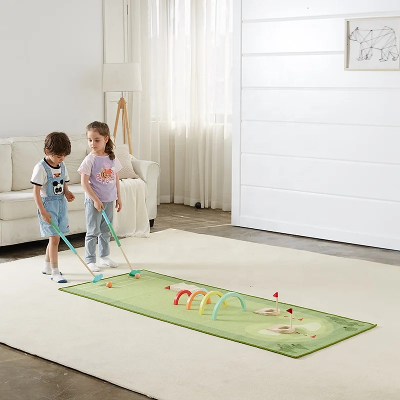 2022 Asweets Wooden Toys Sports Toy Garden Outdoor Golf Clubs Kids Wooden Golf Game