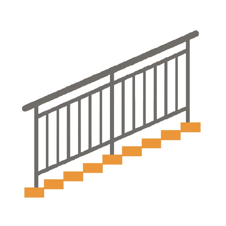 Manufactory Direct Antique Brass Aluminum Stairs Stair Railing Post