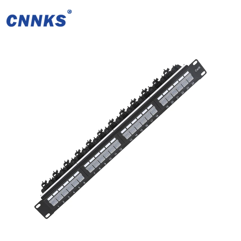 1U 19inch Cat5e Cat6 Patch Panel 24 Port Cat5e Cat6 RJ45 ethernet  Krone&110 Dual IDC patch panel