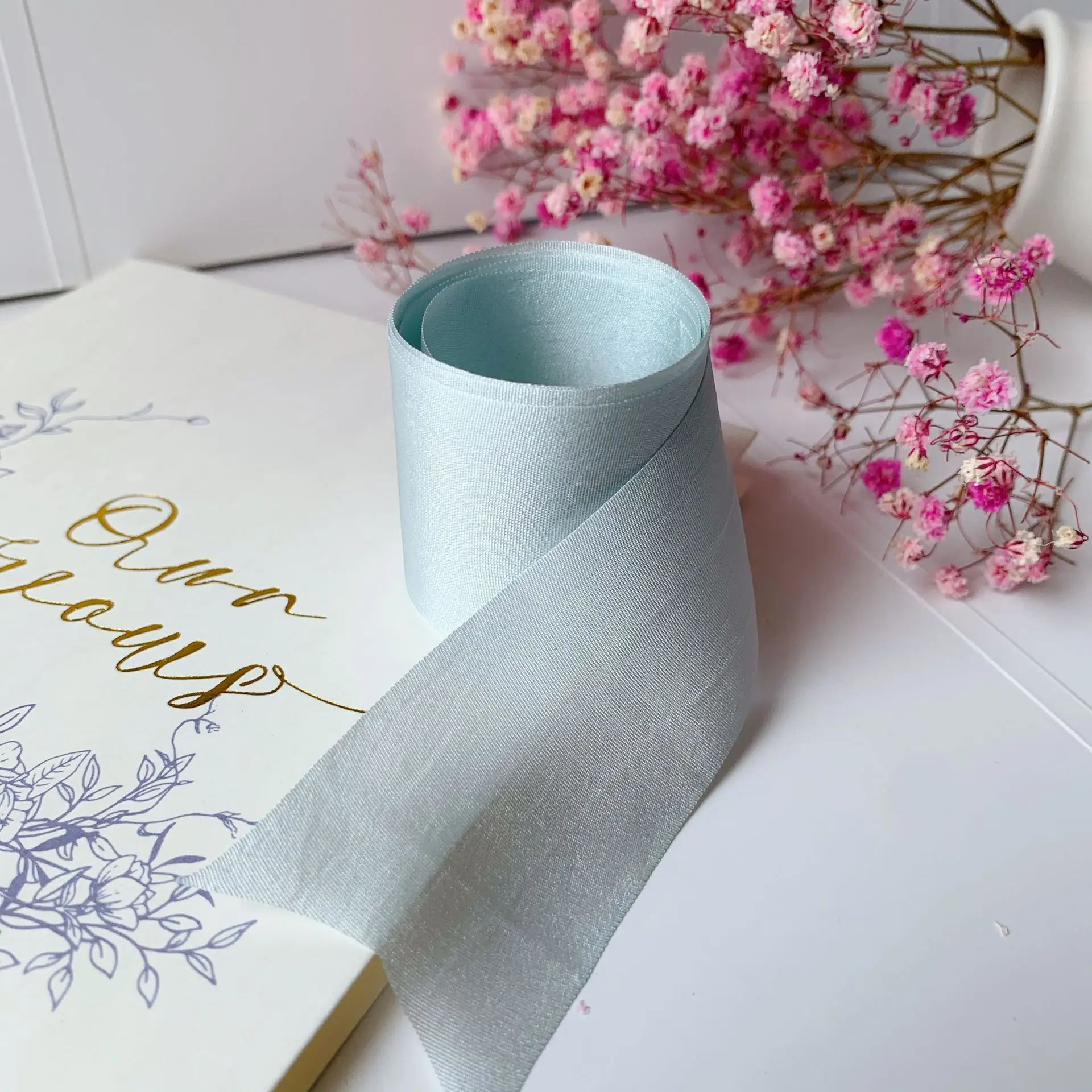 
4mm-36mm hand dyed new color 100% pure silk embroidery ribbon wedding ribbon thin taffeta high quality silk ribbon Handcraft 
